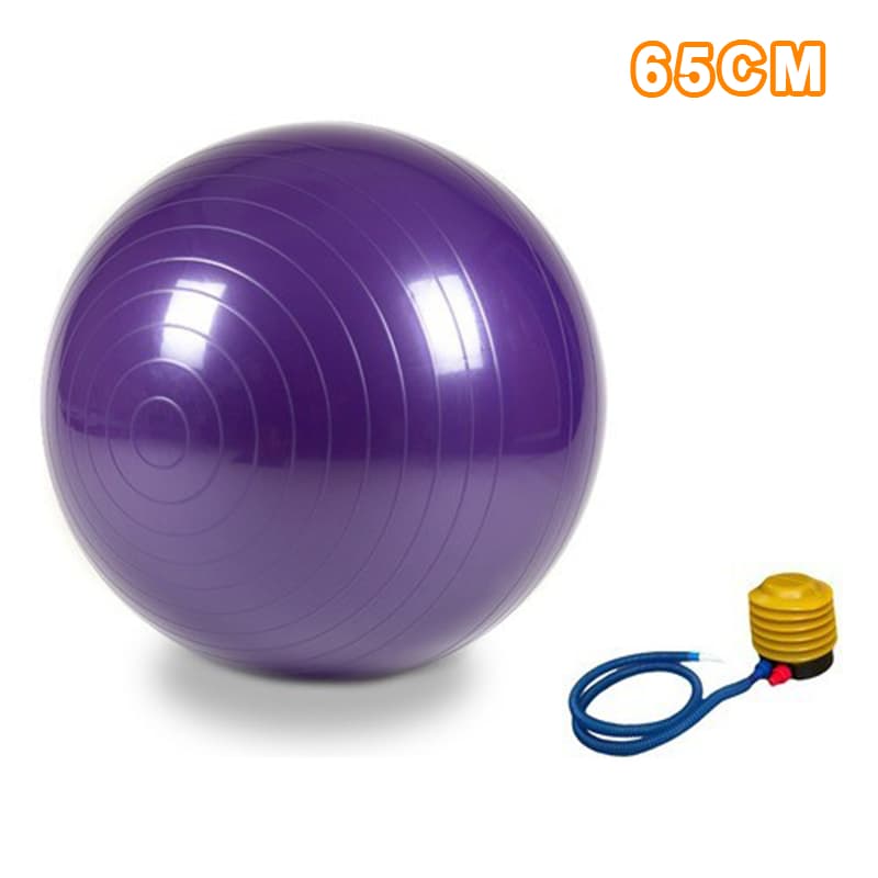 Bola de Pilates 65/75cm grande Fisioterapia Resistência 300kg Antiestoura + Bomba Ar Cor aleatória