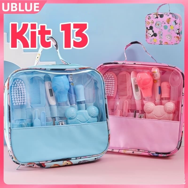 Kit 13 Bebê Recém Nascido Cuidados E Higiene Termômetro Cortador Unhas Pente Conta Gotas Tesoura Arq