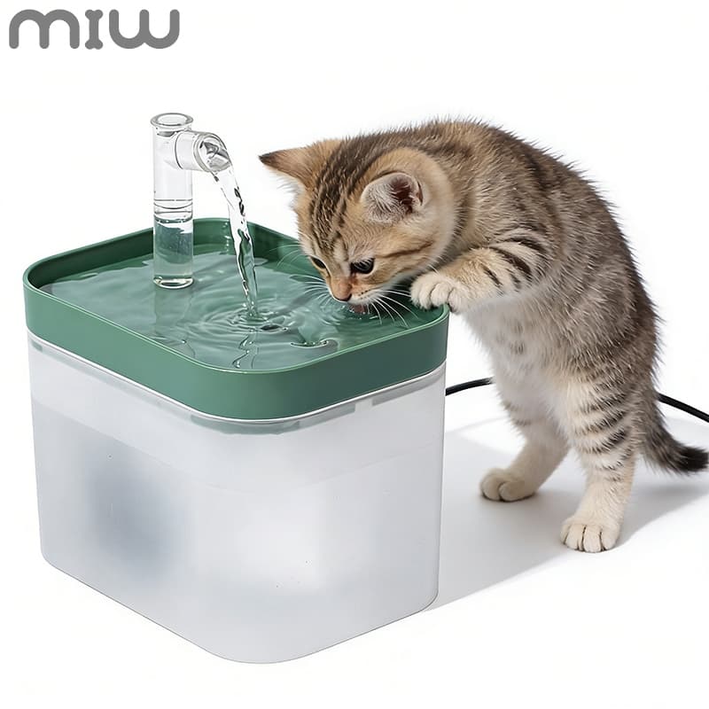 MIW Bebedouro Automático 2L para Gatos e Cachorros  Filtragem Múltipla, Bomba Silenciosa Bivolt Baixo consumo de energia