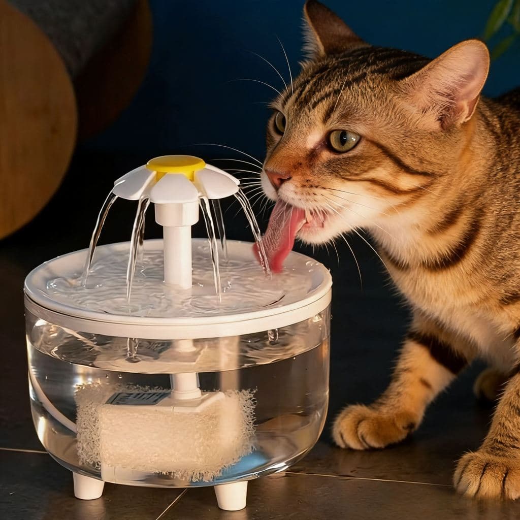 MIW Fonte de Água Automática Para Gatos, Bebedouro Elétrico 1,5 Litros com Dupla Voltagem