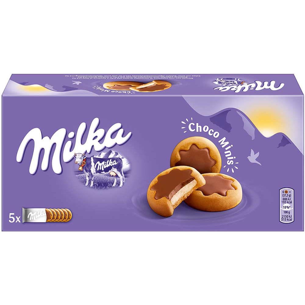 Biscoito Milka Com Creme E Chocolate Choco Minis 150g