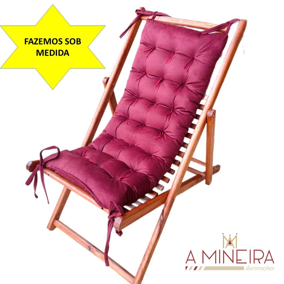 ALMOFADA FUTÓN COMUM PARA ESPREGUIÇADEIRA 120X40 TECIDO SUEDE BANCO CADEIRA