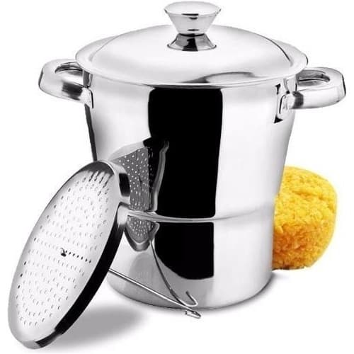 Panela Cuscuzeira Inox Nordestina Para Cuscuz Tradicional