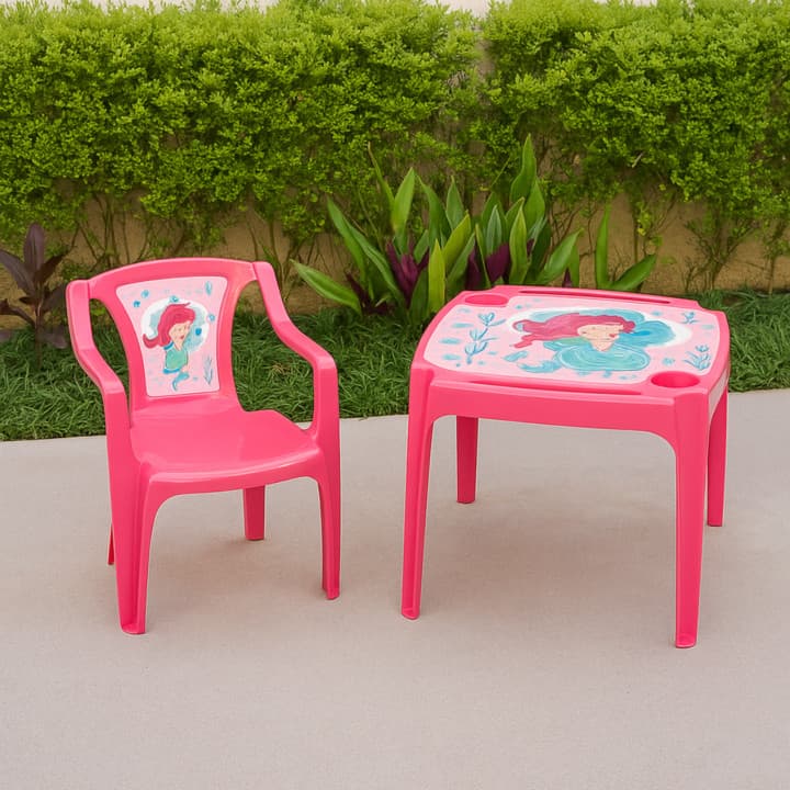 Kit Mesinha e Cadeira Infantil Sereia Educativa Didática