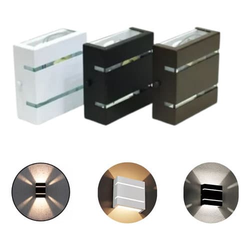 Kit 4 Arandela Luminária Slim Externa Interna 2 Frisos Moderna Apartamento Casa Corredores Jardim