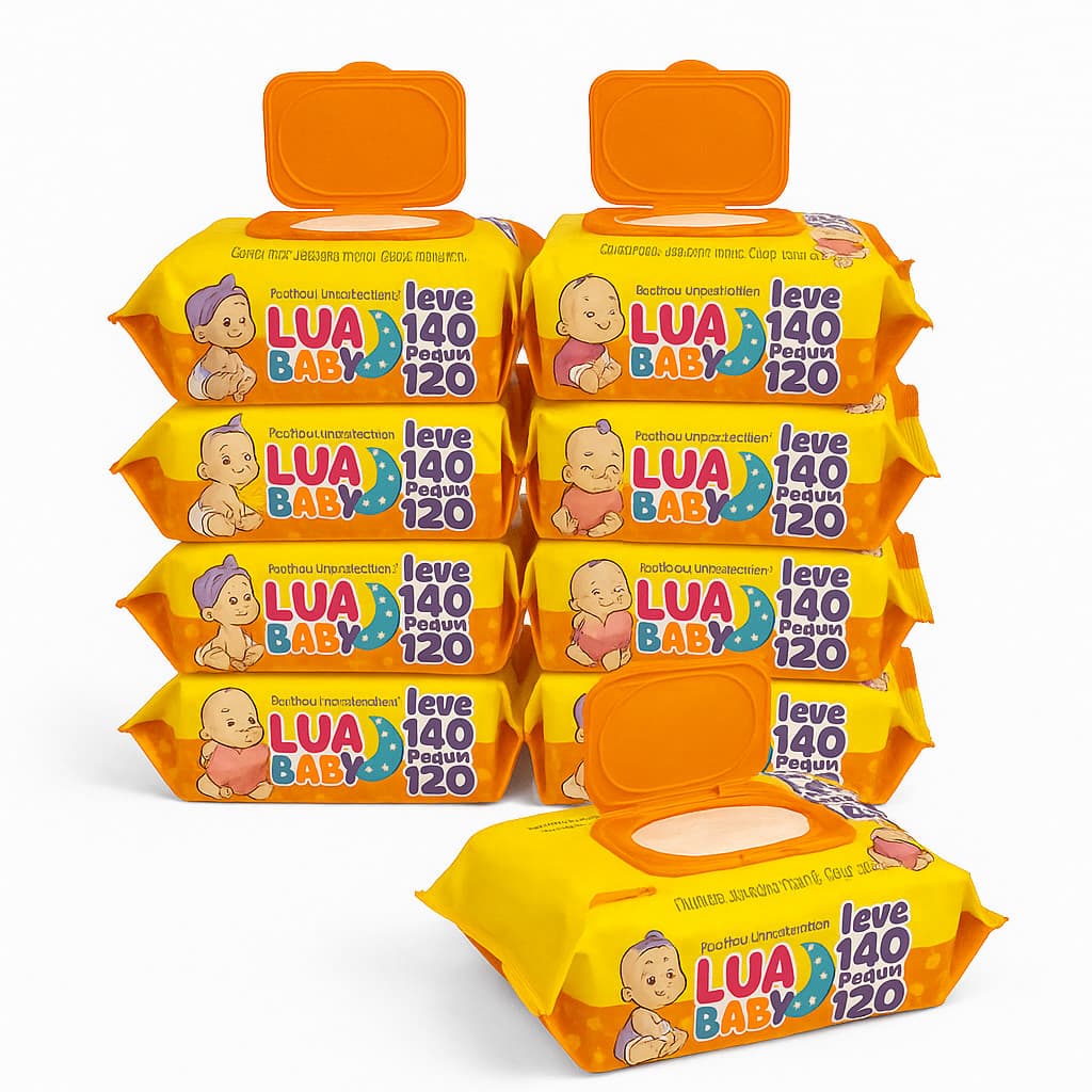 Caixa Com Lenços Toalhas Umedecida Premium Mimo Recem Nascido Bebe Atacado Promoção