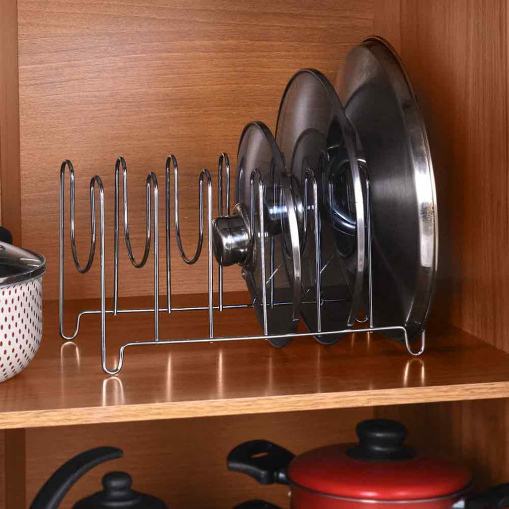 Organizador Aço Inox De Panelas E De Pote Divisórias