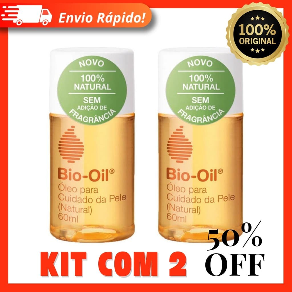 Bio-Oil Óleo Corporal Natural - 60ml 100% Original - Kit com 2 Unidades Bio Oil