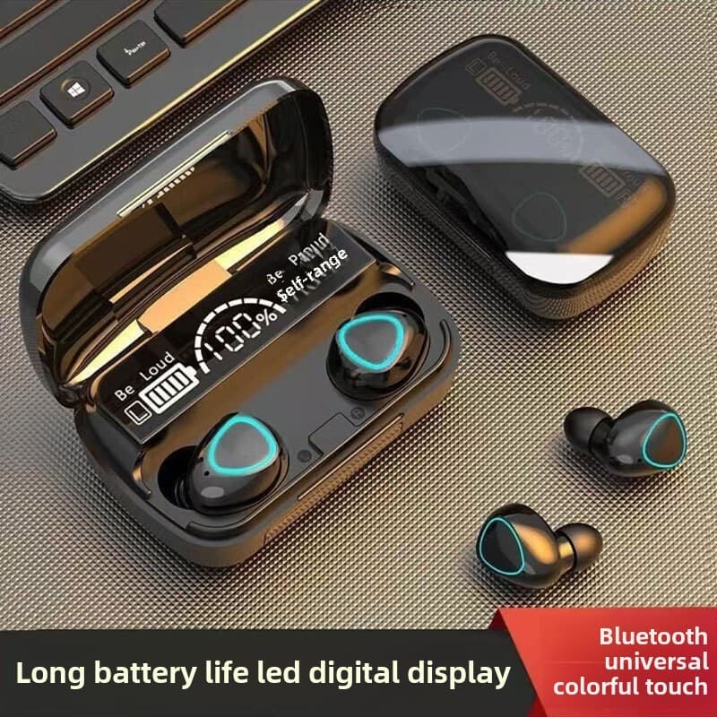 Kit M10 Bluetooth 5.3 Sem Fio TWS Fones De Ouvido Estéreo Com Carregador Power Bank Atualizado 100 % Novo Alto-Falante