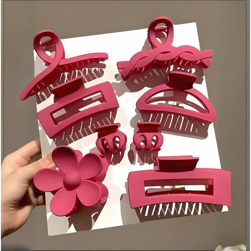 Kit 8 prendedor de cabelo simples grampo de cabelo feminino grampo de cabelo de alta qualidade clipe de tubarão