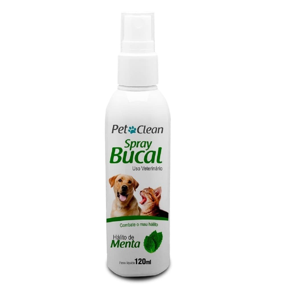 Spray Bucal Menta Cães e Gatos Pet Clean 120ml