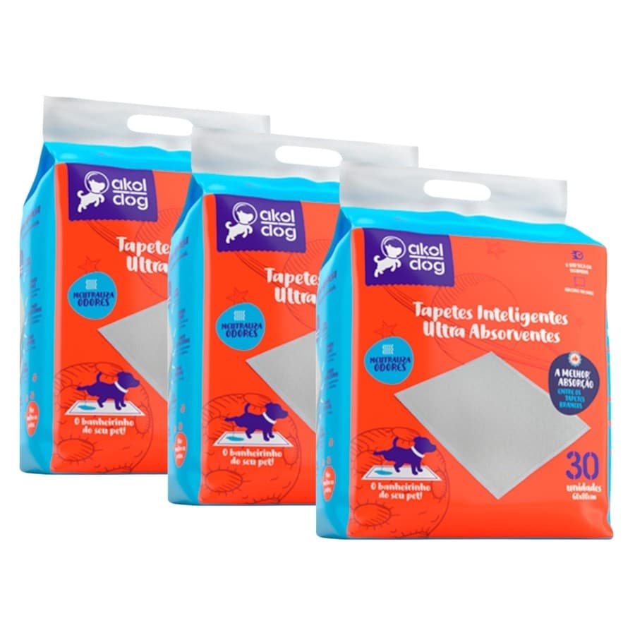 Tapete Higienico Pet Akol Dog 80x60 Com 90un