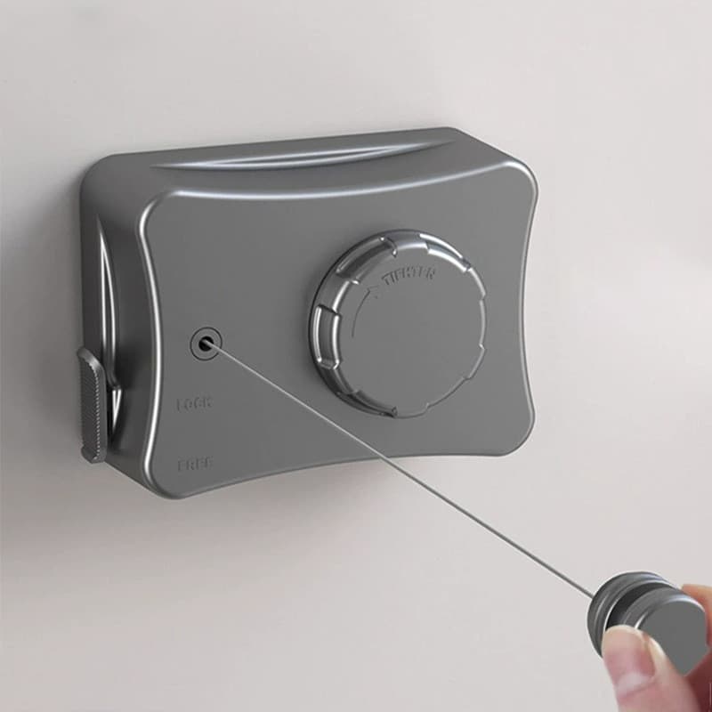 Linha De Lavanderia De Aço Inoxidável Varal Retrátil Ajustável Para Secagem De Roupas Internas E Externas Invisíve-AA