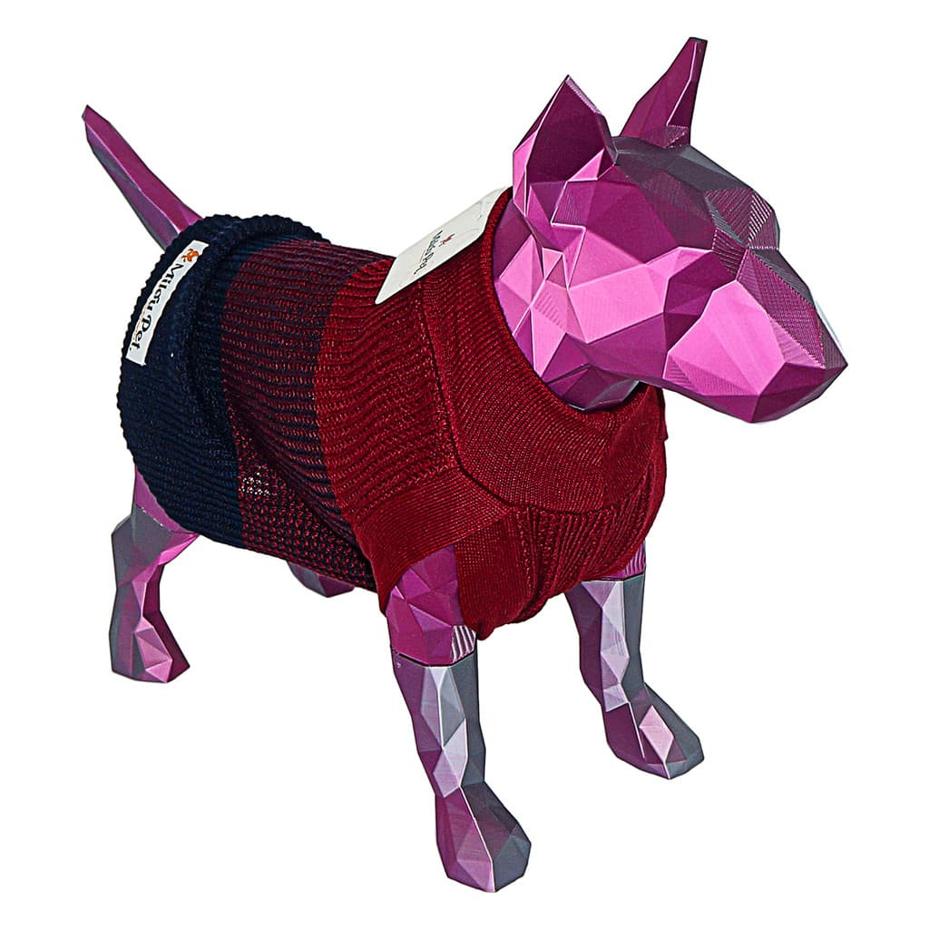 Roupa MILOU PET Mescla Degradê - BORDO C/ AZUL - Tam 04