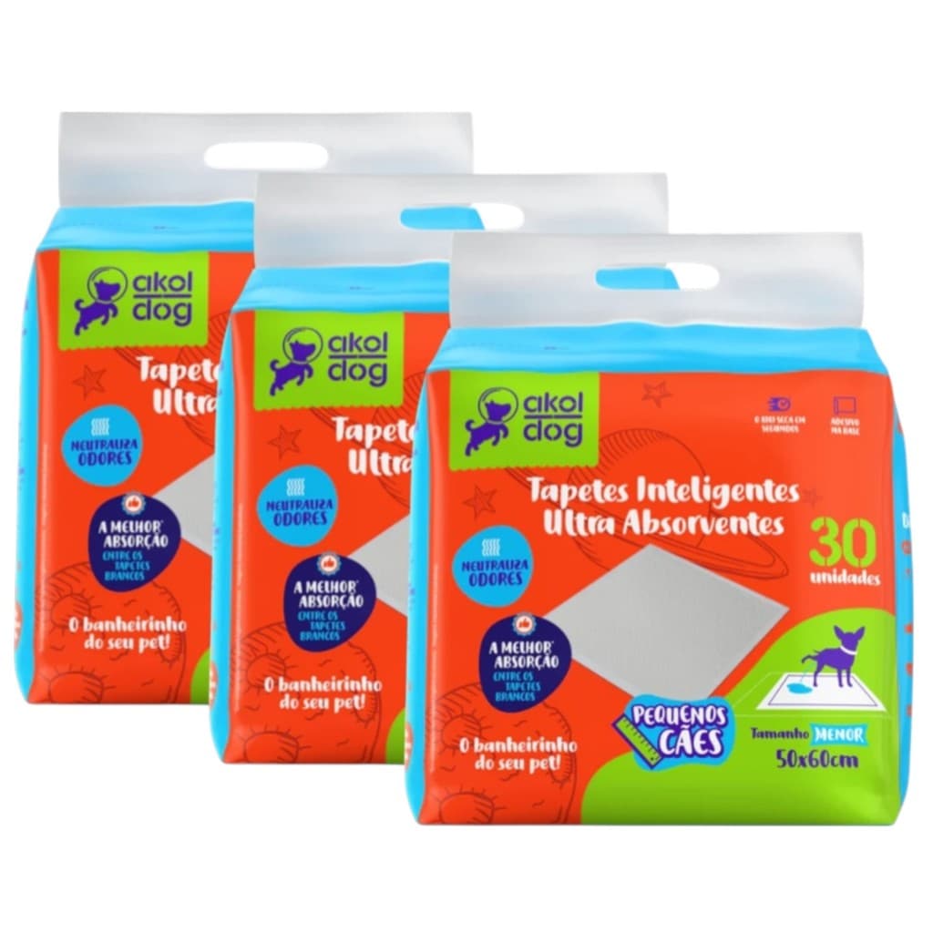Tapete Higienico Pet Akol Dog 50x60 Com 90un