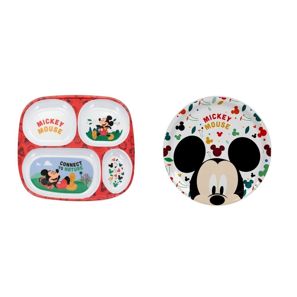 Prato Mickey Disney c/ Divisórias e Raso Melamine  - Tuut
