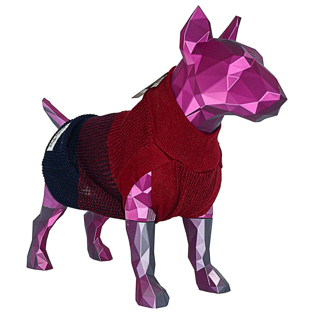 Roupa MILOU PET Mescla Degradê - BORDO C/ AZUL -  Tam 01