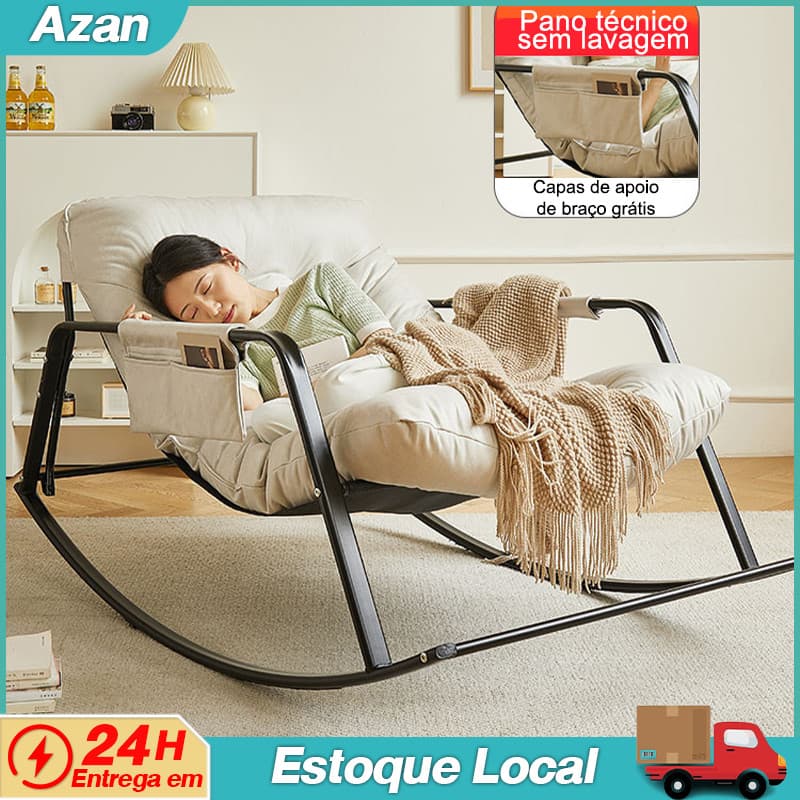 Cadeira de balanço para lazer adulto Cadeira de balanço dupla reclinável para casa Cadeira de sofá preguiçosa Cadeira de