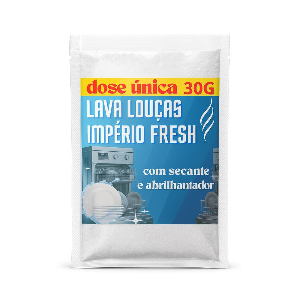Detergente Lava Louças em Pó Máquina 30g Porção única Lar Fresh C/ Secante