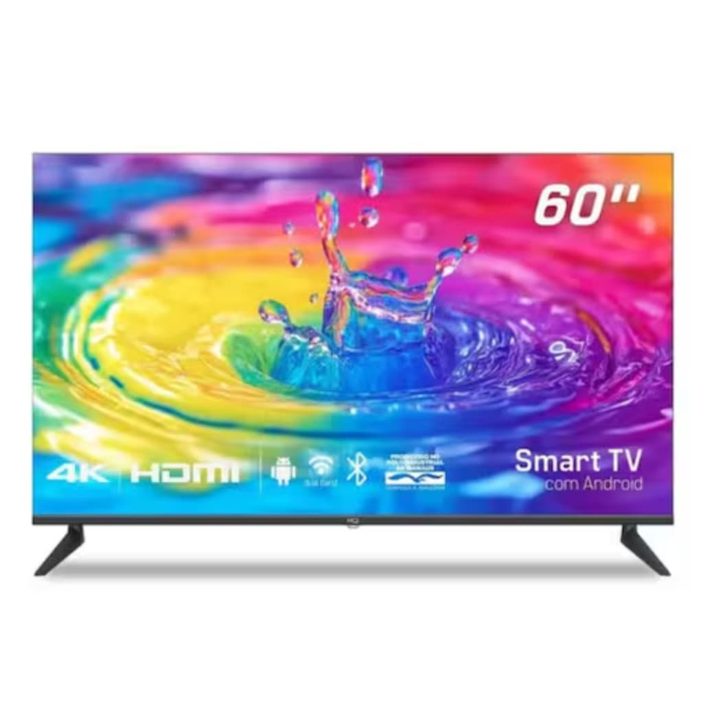 Smart Tv Hq 60" 4k, Hdr Android 11, Design Slim, Processador Quad Core, Espelhamento de Tela
