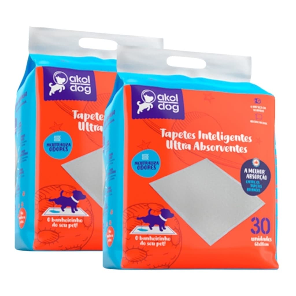 Tapete Higienico Pet Akol Dog 80x60 Com 60un