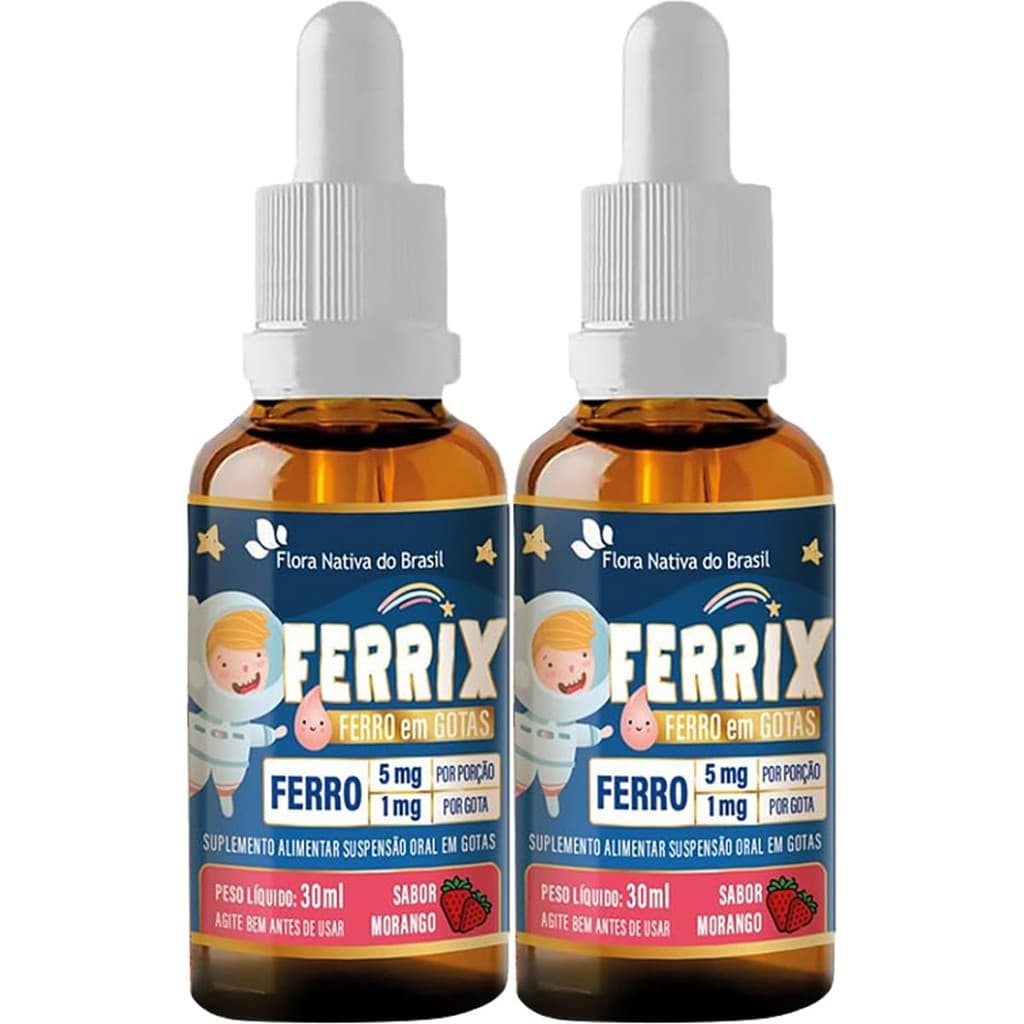 Ferro Em Gotas Ferrix Kids 2 X 30ml Flora Nativa