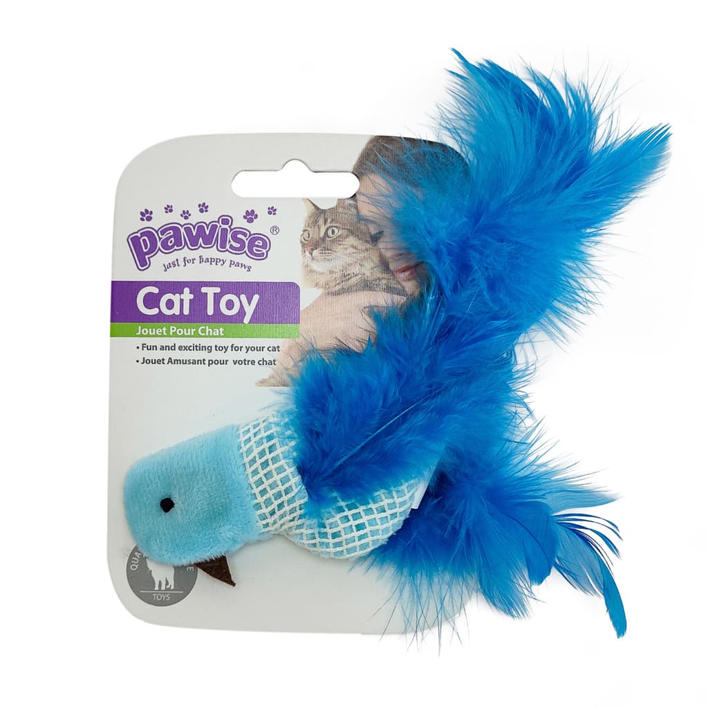 Brinquedo Gato Catnip 100% Natural – Pássaro Azul Pawise | Estimula e Relaxa o Pet