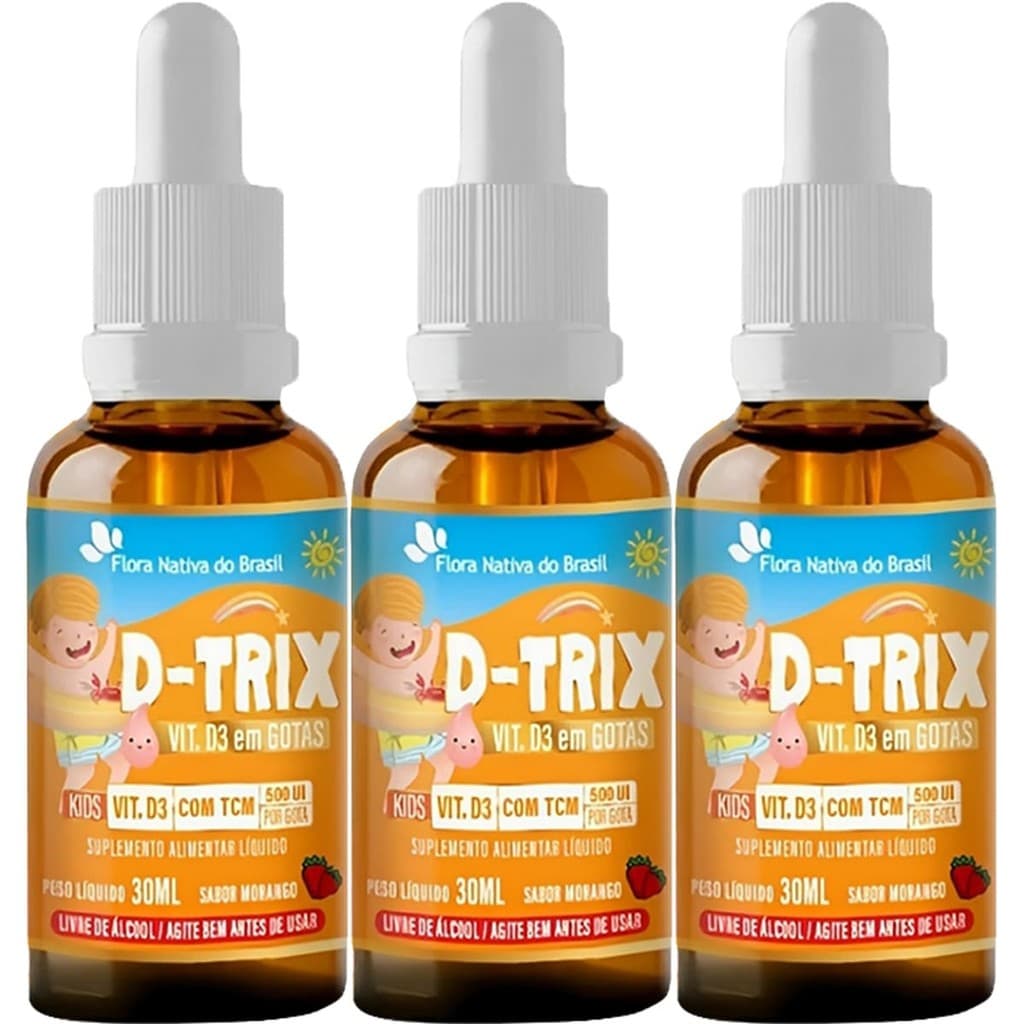 Vitamina D3 D-Trix Kids Gotas 3 X 30ml Flora Nativa
