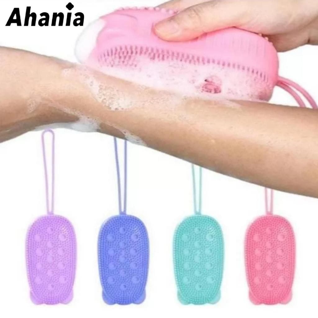 Bucha P/ Banho Silicone Macia Para Esfregar E Esfoliar a Pele Bucha Esfregão Saboneteira Escova Corporal Porta Sabonete