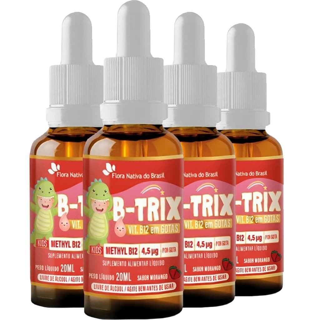 Vitamina B12 B-Trix Kids Gotas 4 X 20ml Flora Nativa