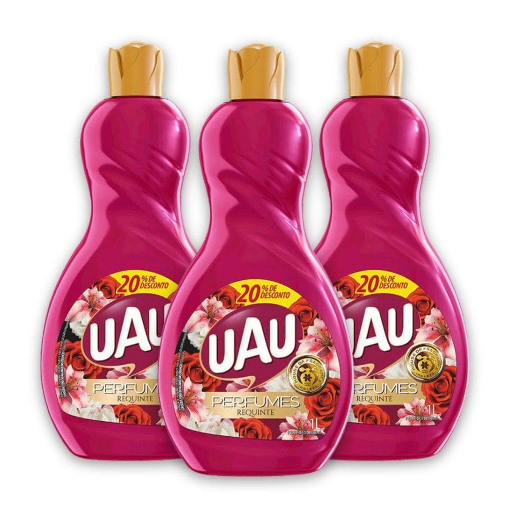 Kit 3un Limpador 1L UAU Perfume Requinte Promo