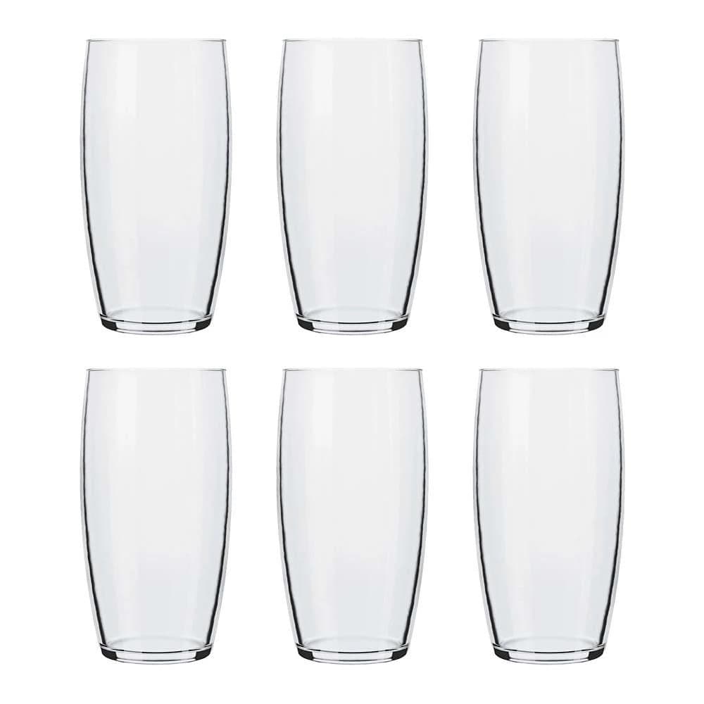 Jogo de Copos Nadir Oca Long Drink de Vidro Liso com 6 Peças 300ml