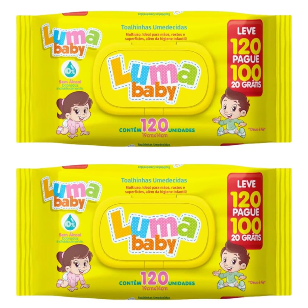 Kit 2 Lenços Umedecido Bebê Recém Nascido 240 Toalhas