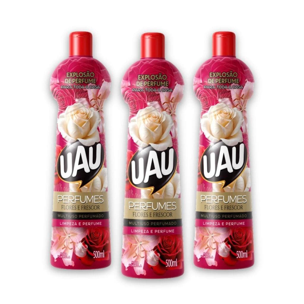 Kit 3un Multiuso 500ml UAU Flores e Frescor