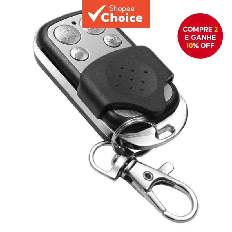 Controle Remoto Universal 433 Mhz Compatível Com Porta De Garagem 4 Botões