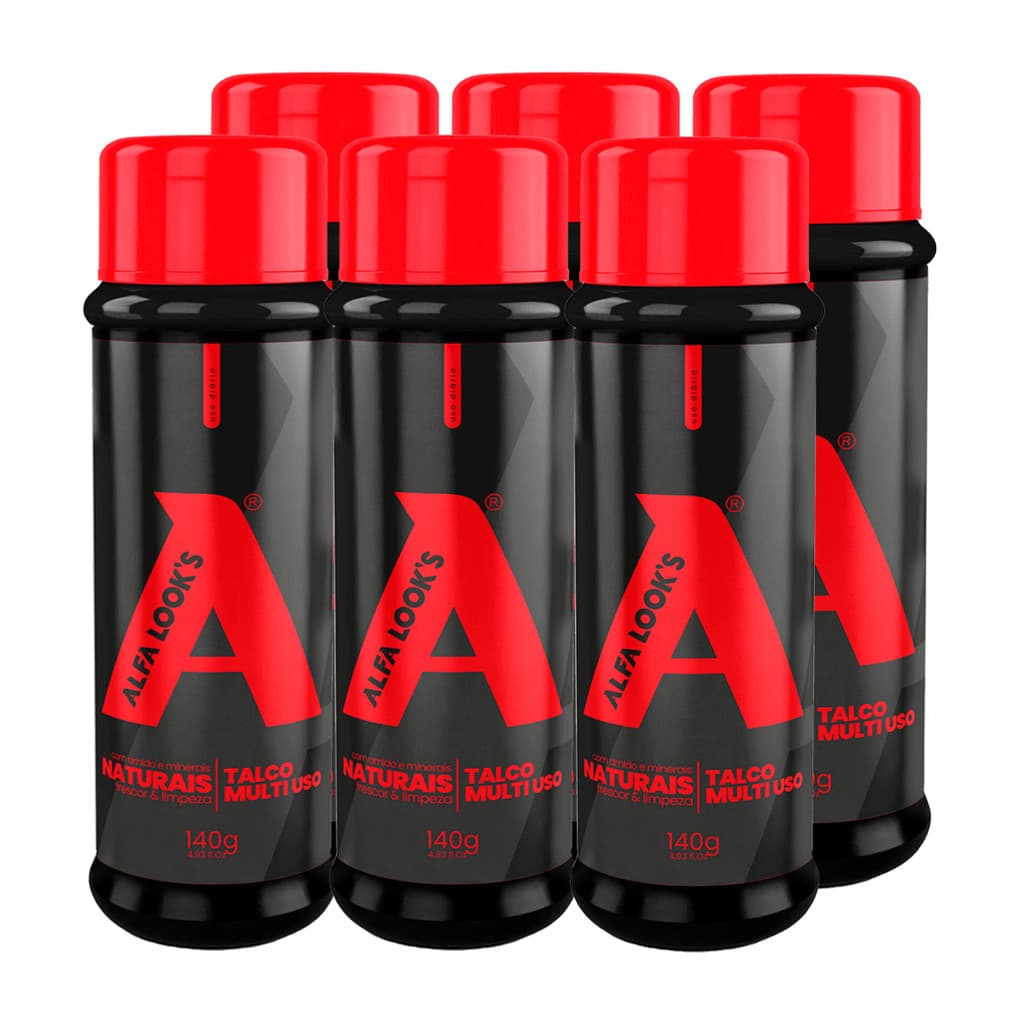 Kit 6 Un Talco 140Gr - Alfa Look'S