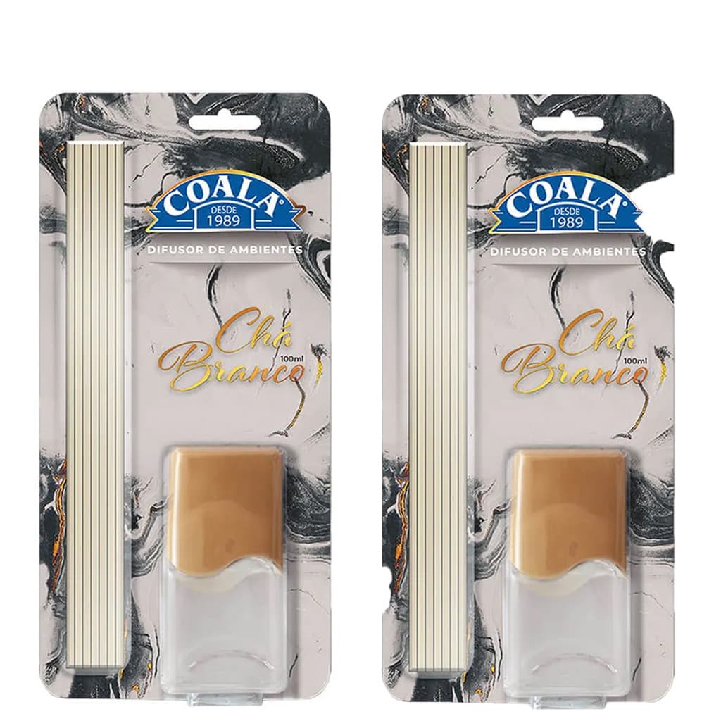 KIT C/2 DIFUSOR DE AROMAS COALA CHÁ BRANCO 100ML