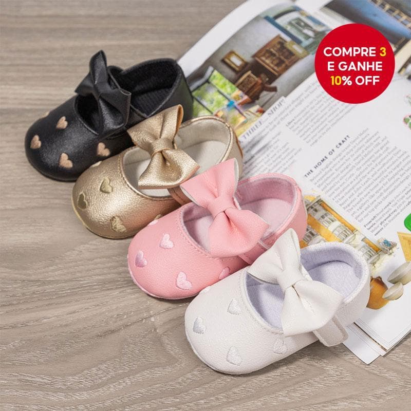 Sapatos De Couro PU Para Bebês Meninas , Princesa Com Sola Macia De Arco , Primeiros Caminhantes Primavera E Outono