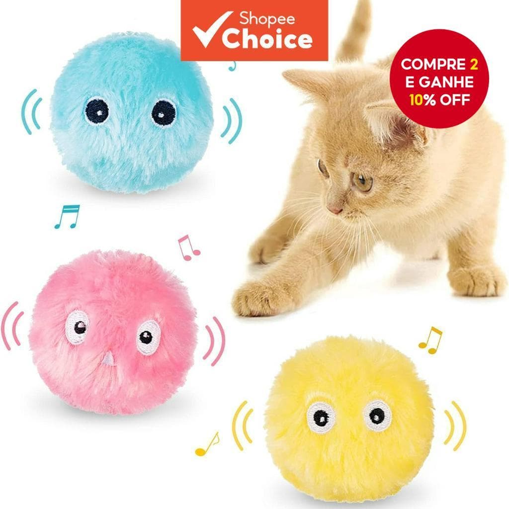 Bola De Pelúcia Fofa Para Gato , Brinquedos Realistas Chilrear , Sons Interativos , Bolas De Kicker