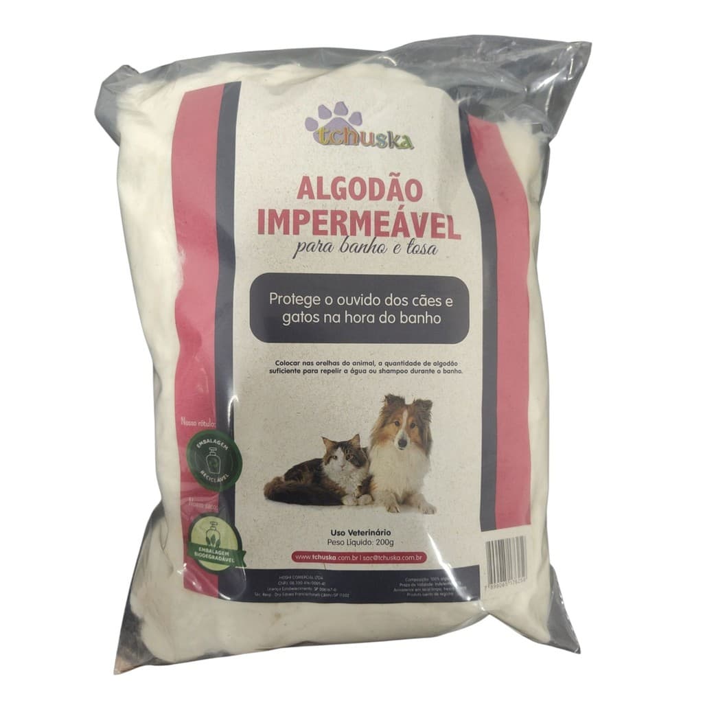 Algodao Impermeavel Para Banho E Tosa Tchuska 200g