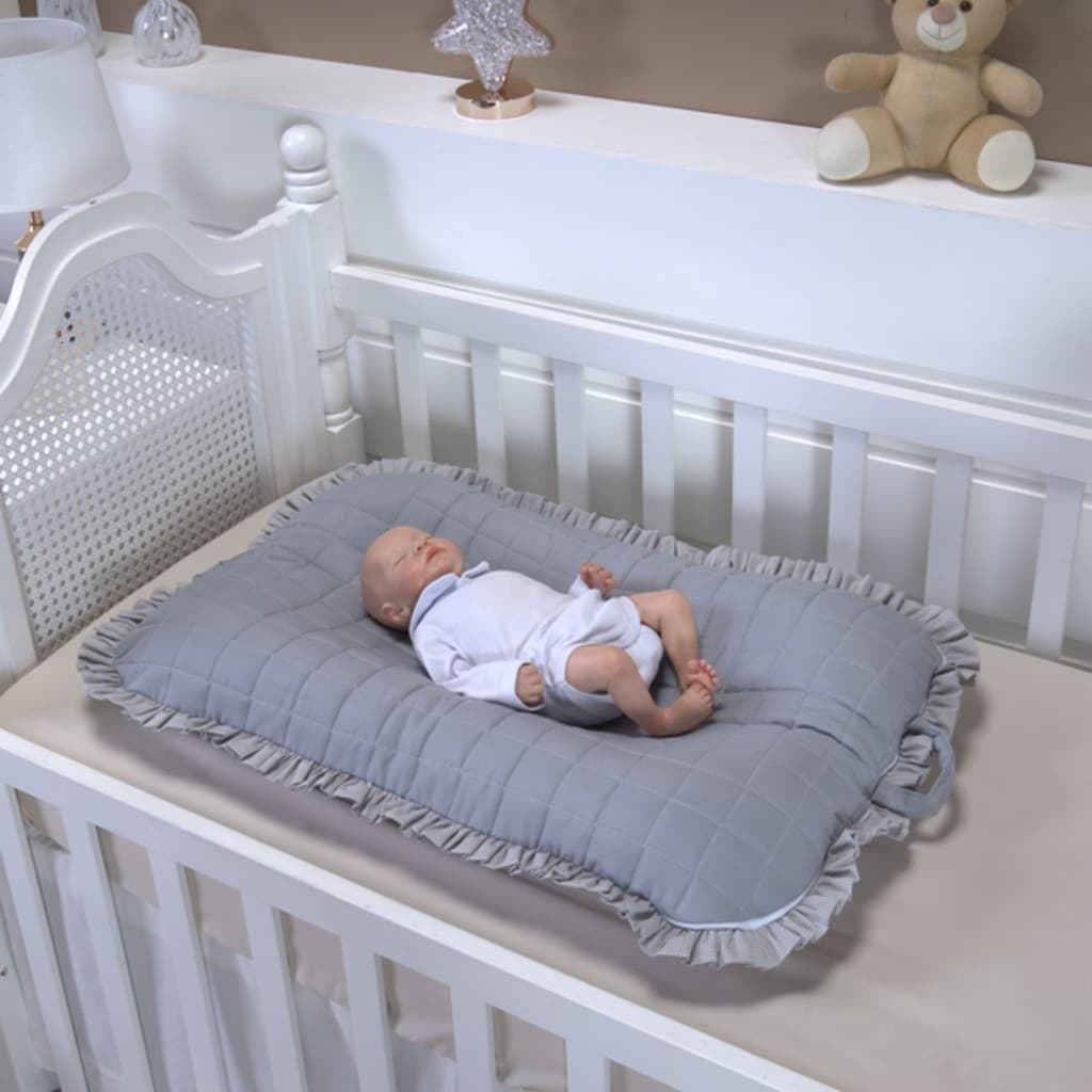 Ninho Baby Color Dupla Face 2 Peças Aconchegante Seguro Para Bebê Recém-Nascido Enxoval Completo Macio Confortável