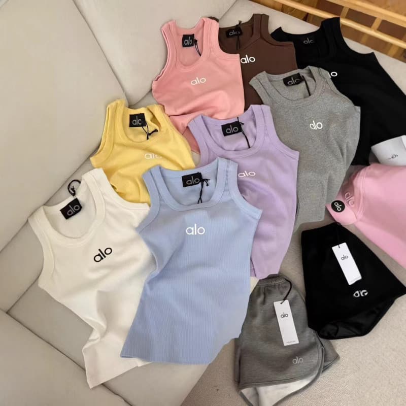 Um alo colete esportivo engrossado de malha com rosca Fitness correndo lindo estilingue traseiro Un