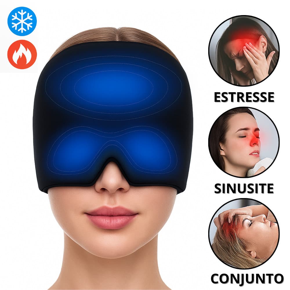 Touca De Enxaqueca Máscara Para Dor De Cabeça Toca Terapêutica Gelada Inchaqueca Sinusite Estresse