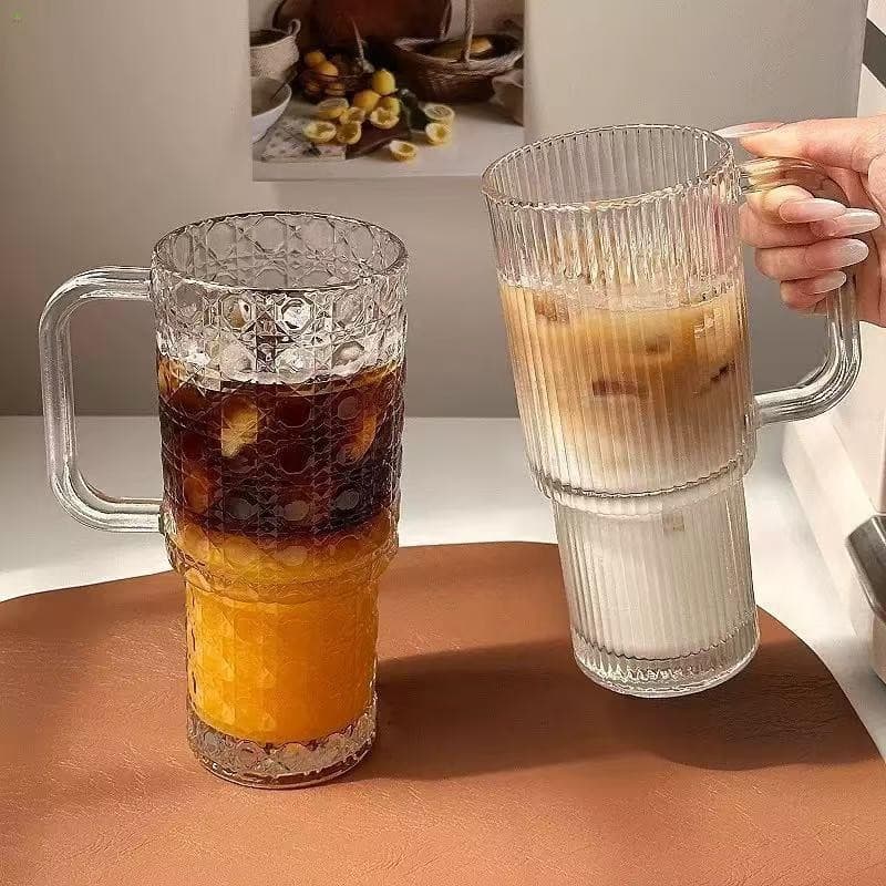 Copo De Vidro Com Alça E Canudo-Caneca De Viagem Moderna Para Bebidas Quentes Frias , Smoothies , Suco De Chá