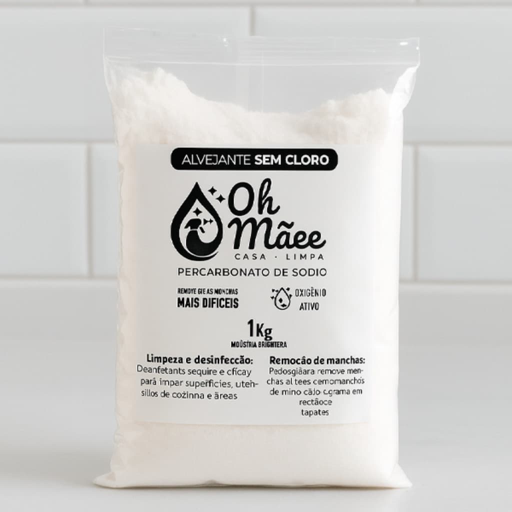 Percarbonato de Sódio 100% Puro Limpeza Em Geral Tira Manchas Roupas Brancas alvejante