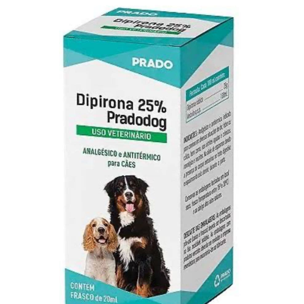 DIPIRONA EM GOTAS 20ML VETERINARIA PARA CÃES
