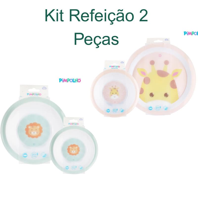 Kit Refeição 2 Peças Pratinho E Tigela Pimpolho