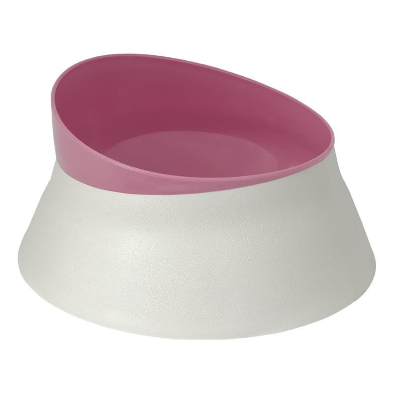 Comedouro Medio Rosa P/ Câes E Gatos Familia Estimação