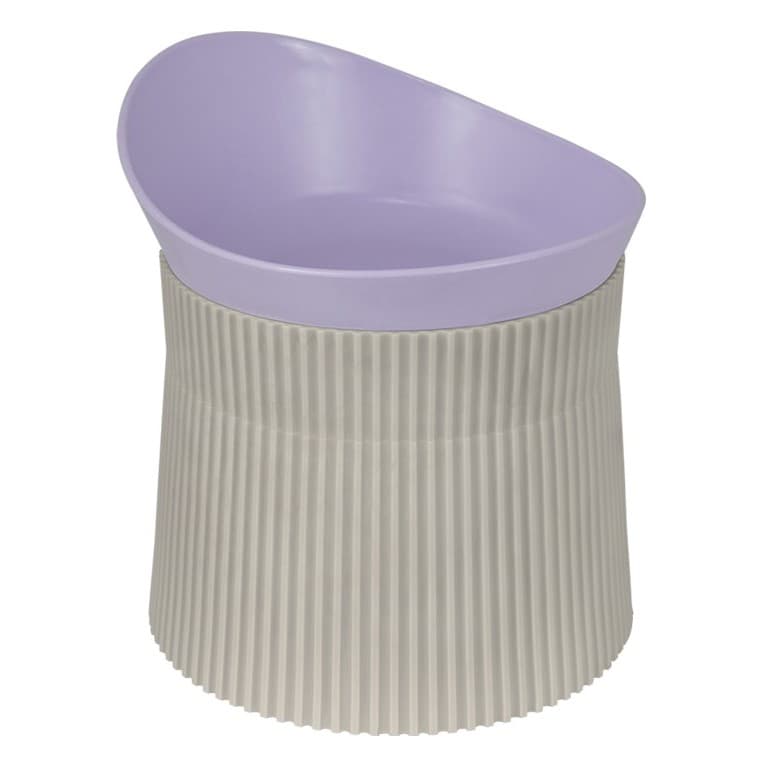 Comedouro Ergonomico Pequeno Lilas Cães Familia De Estimação