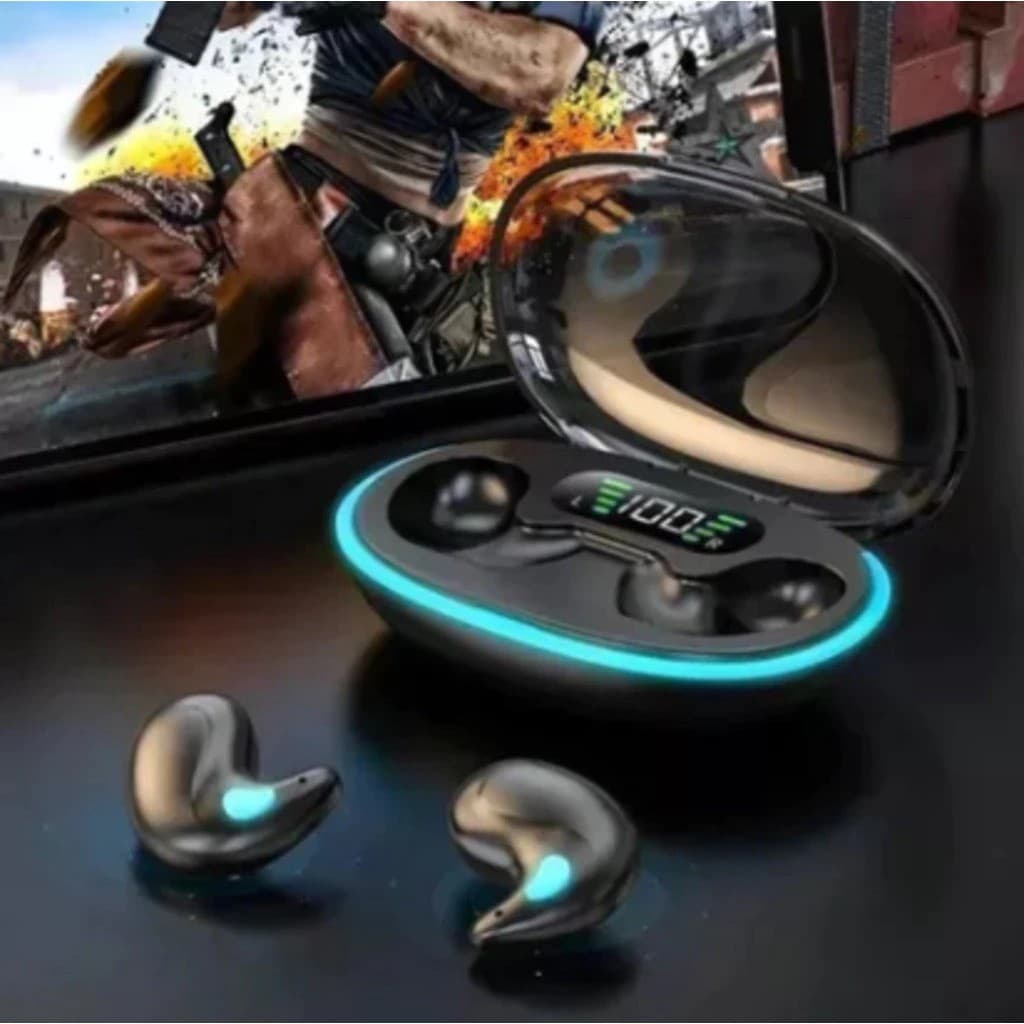 X55 Fones De Ouvido TWS Sleep Sem Fio Bluetooth Display Led HIFI Som Estéreo Fone À Prova D'água Com Cancelame